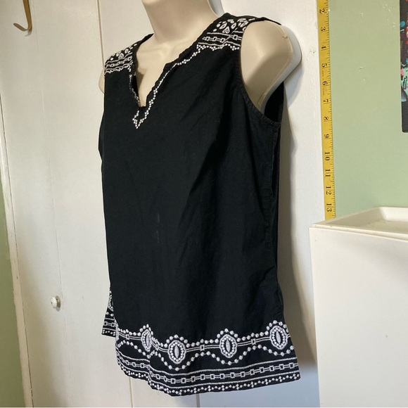 TALBOTS Sleeveless Mediterranean Bohemian Inspired Tank Layering Top Small - Picture 5 of 13